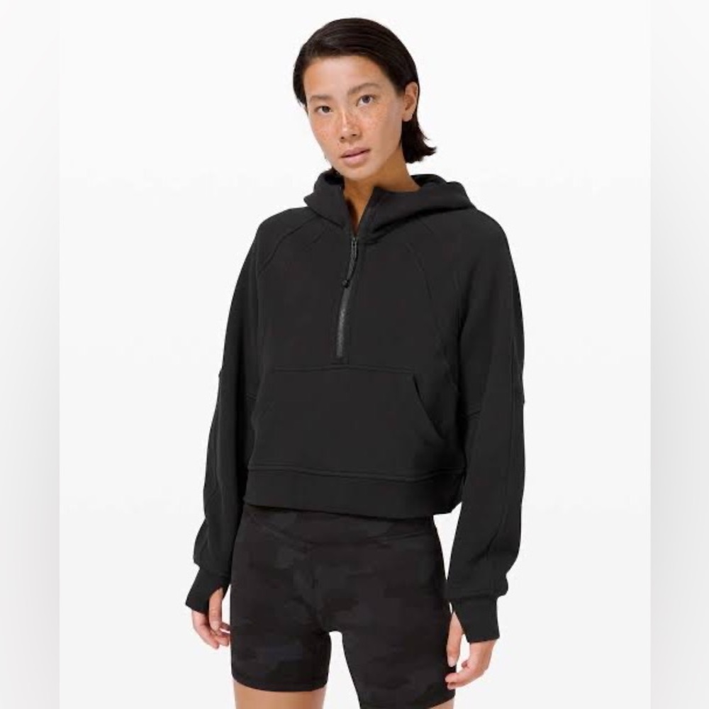 GUC Lululemon Oversized Scuba 1/2 Zip, Black, XS/S